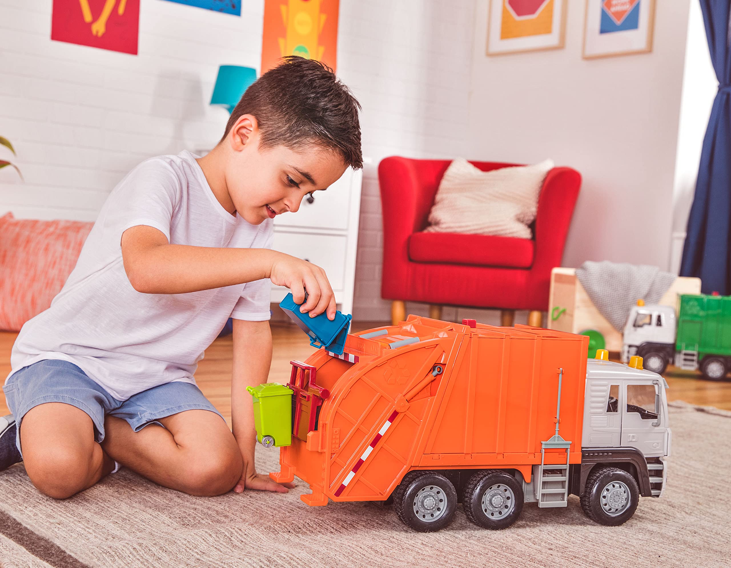 Driven duży wózek na śmieci 54 cm – ze światełkami